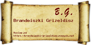 Brandeiszki Grizeldisz névjegykártya